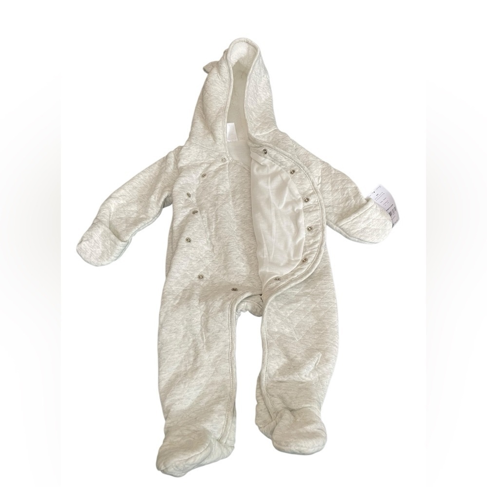 Carters Grey Quilted Snap up Baby winter Jumper Sz 6m NWT​​​